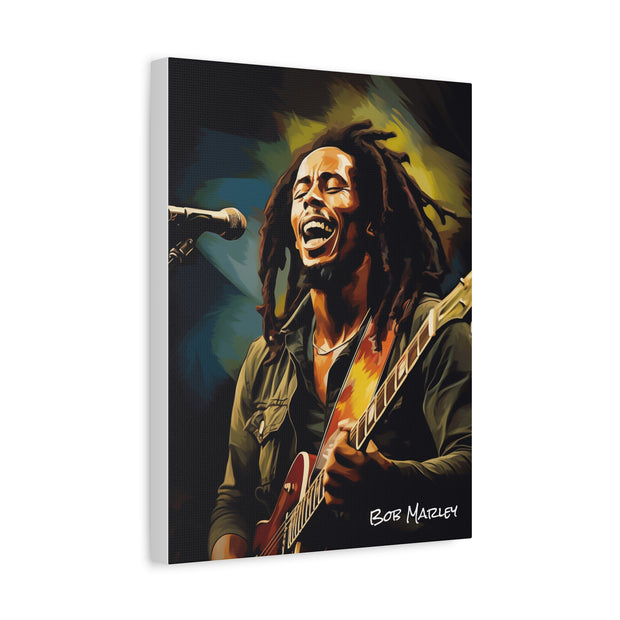 bob marley canvas portrait