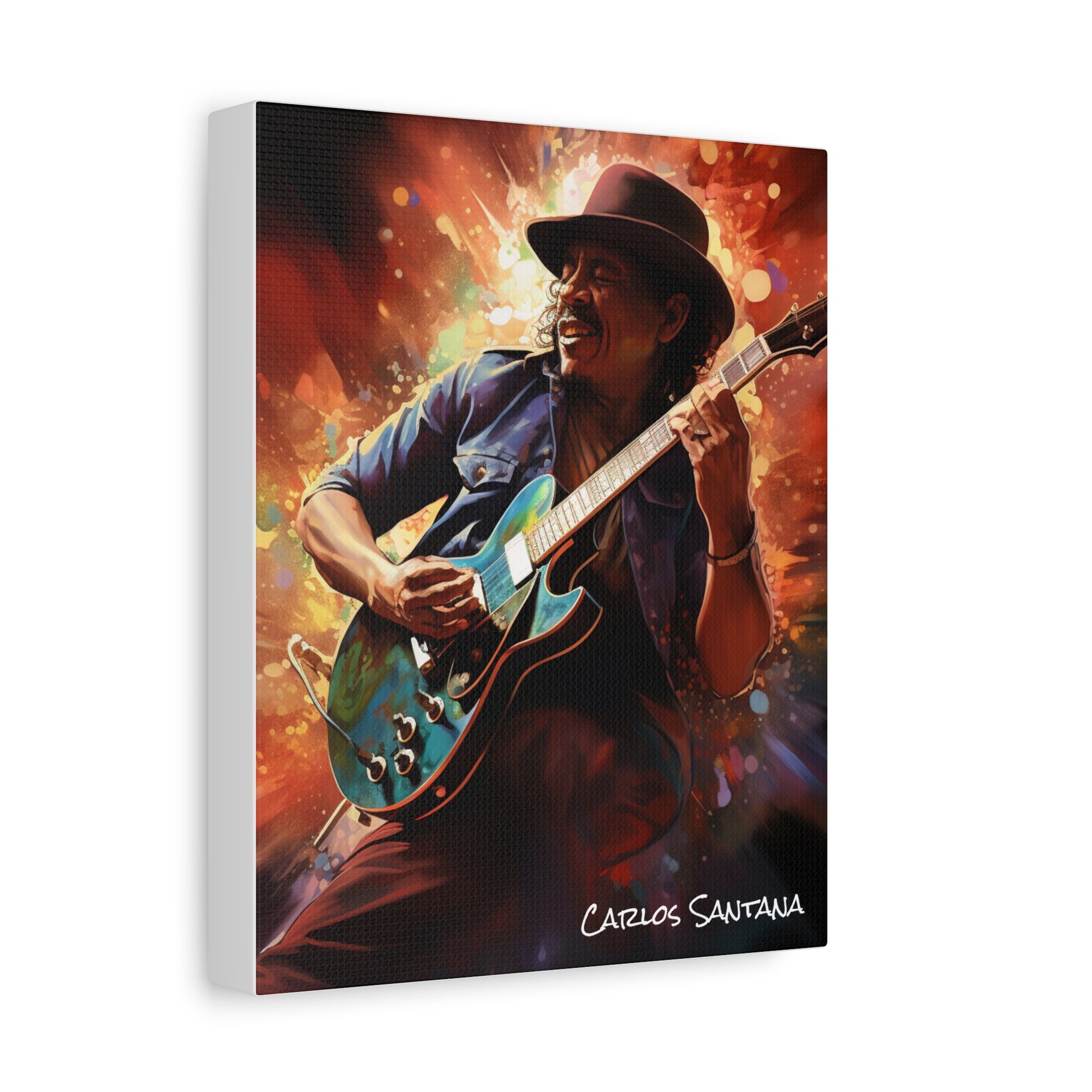 carlos santana canvas portrait