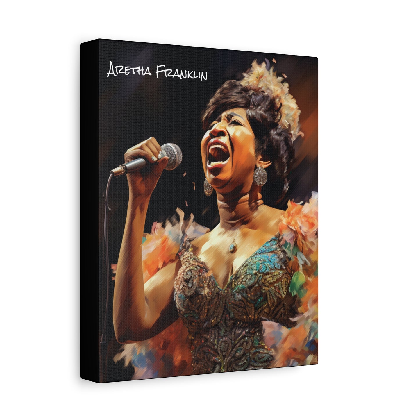 aretha franklin canvas poster