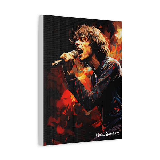 mick jagger canvas portrait