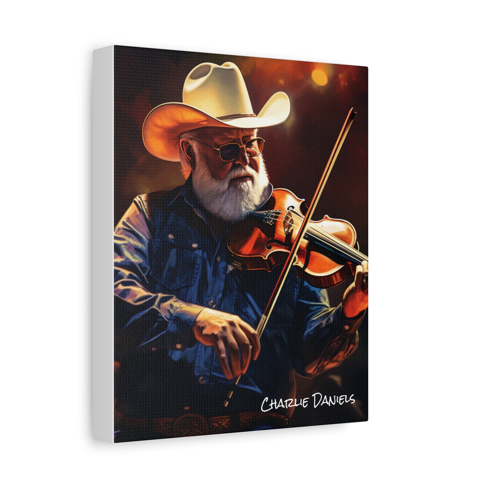 charlie daniels canvas portrait