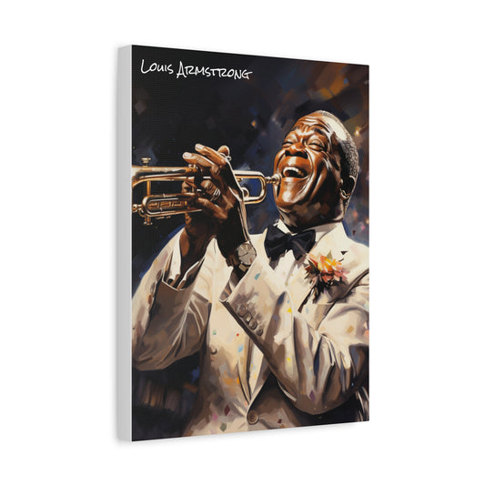 louis armstrong canvas portrait