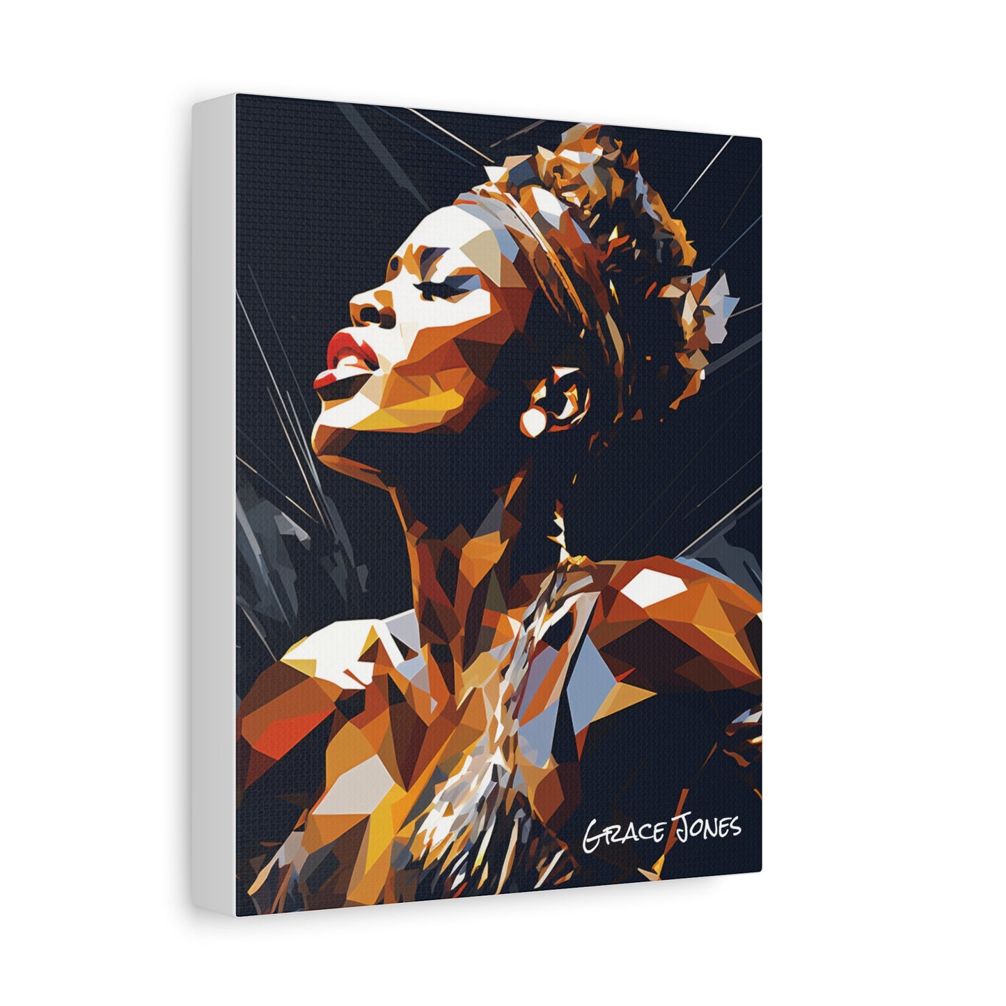 grace jones canvas portrait