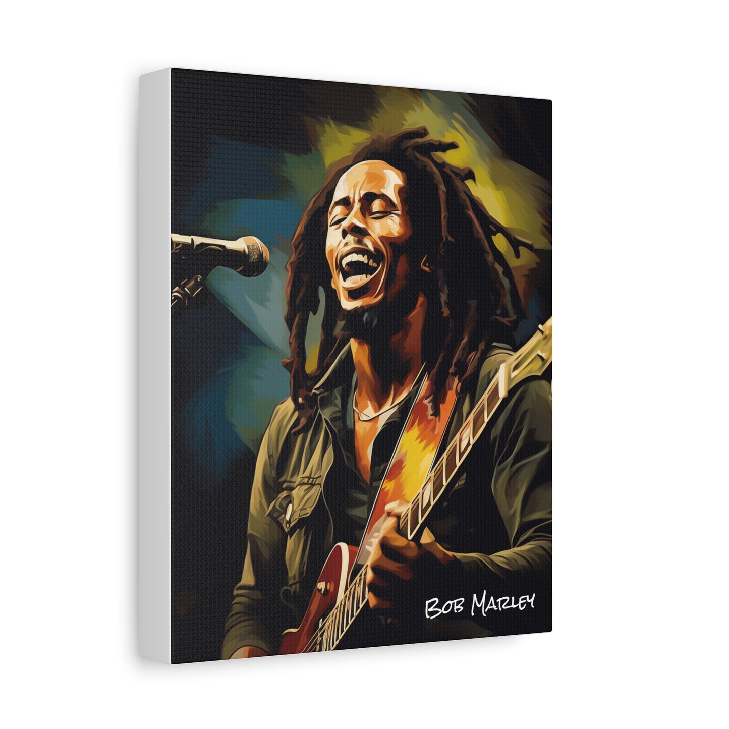 bob marley canvas portrait