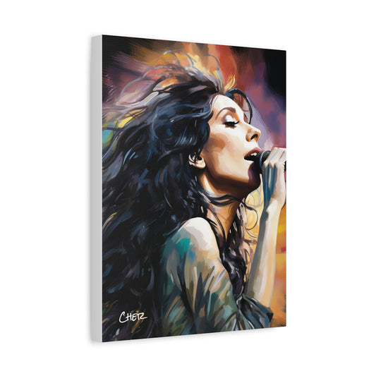 cher canvas portrait