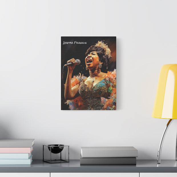 aretha franklin canvas poster