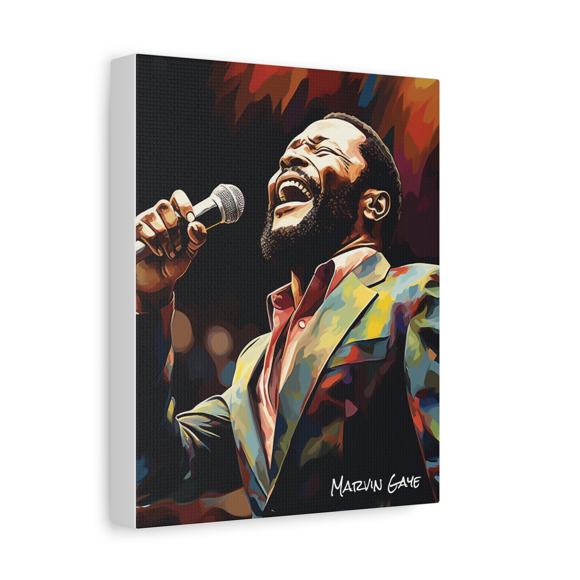 marvin gaye canvas portrait