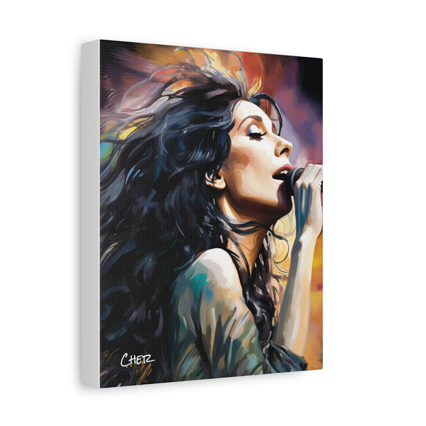 cher canvas portrait