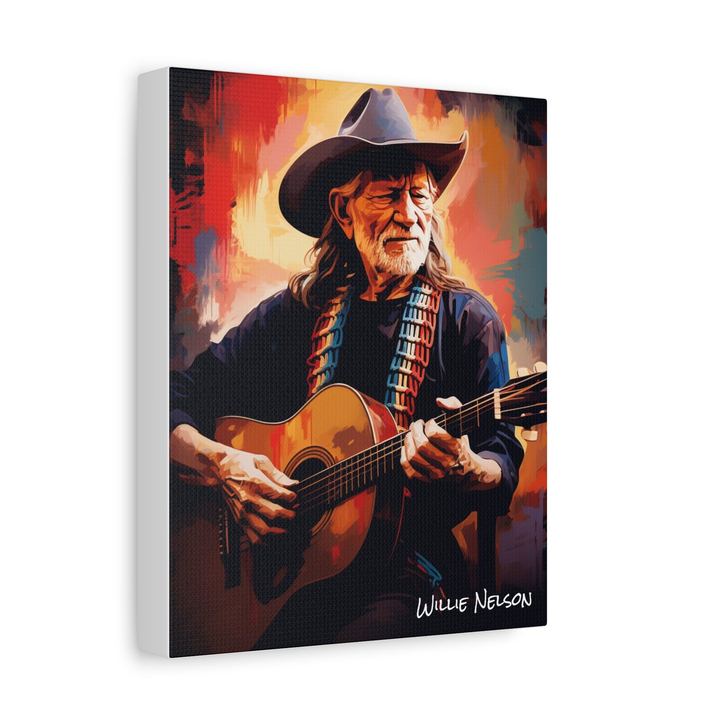 willie nelson canvas portrait