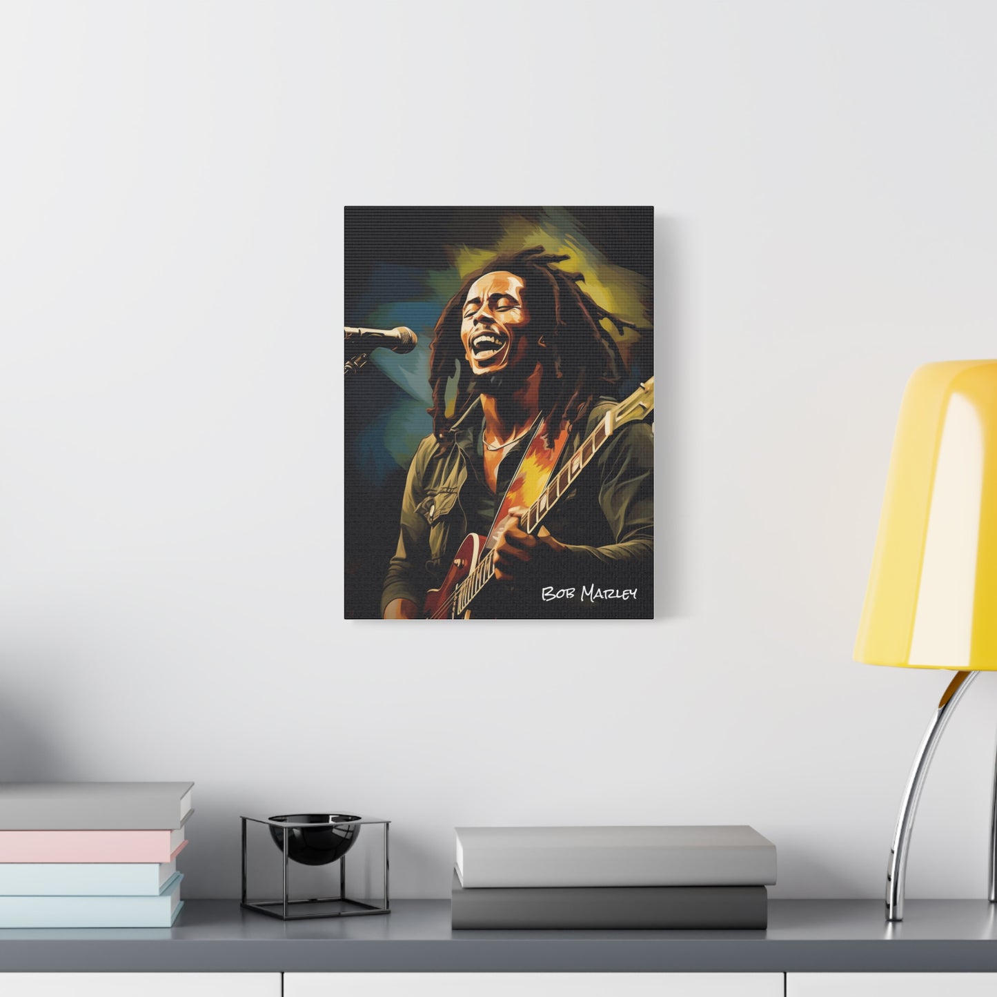 bob marley canvas portrait