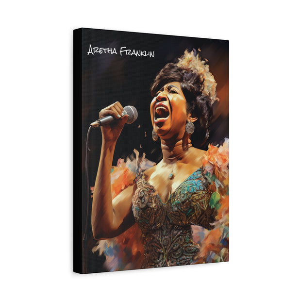 aretha franklin canvas poster