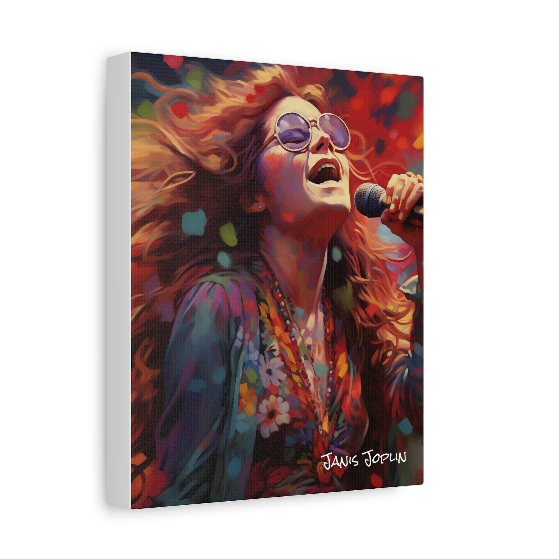 janis joplin canvas portrait