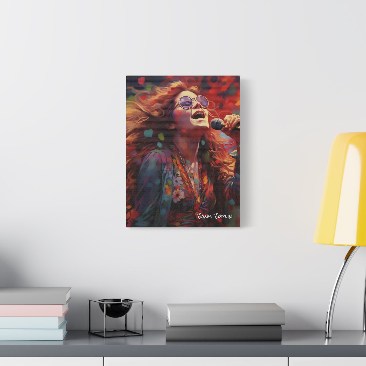 janis joplin canvas portrait