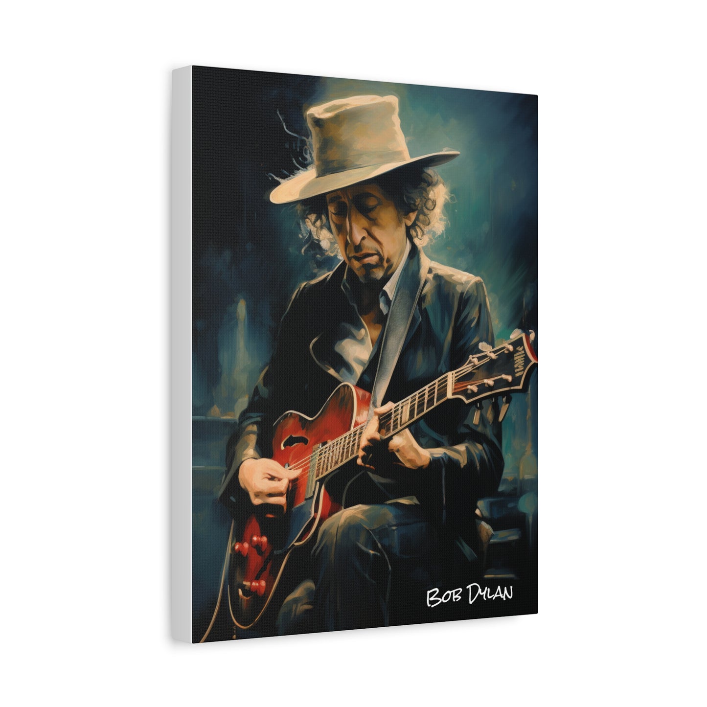 bob dylan canvas portrait