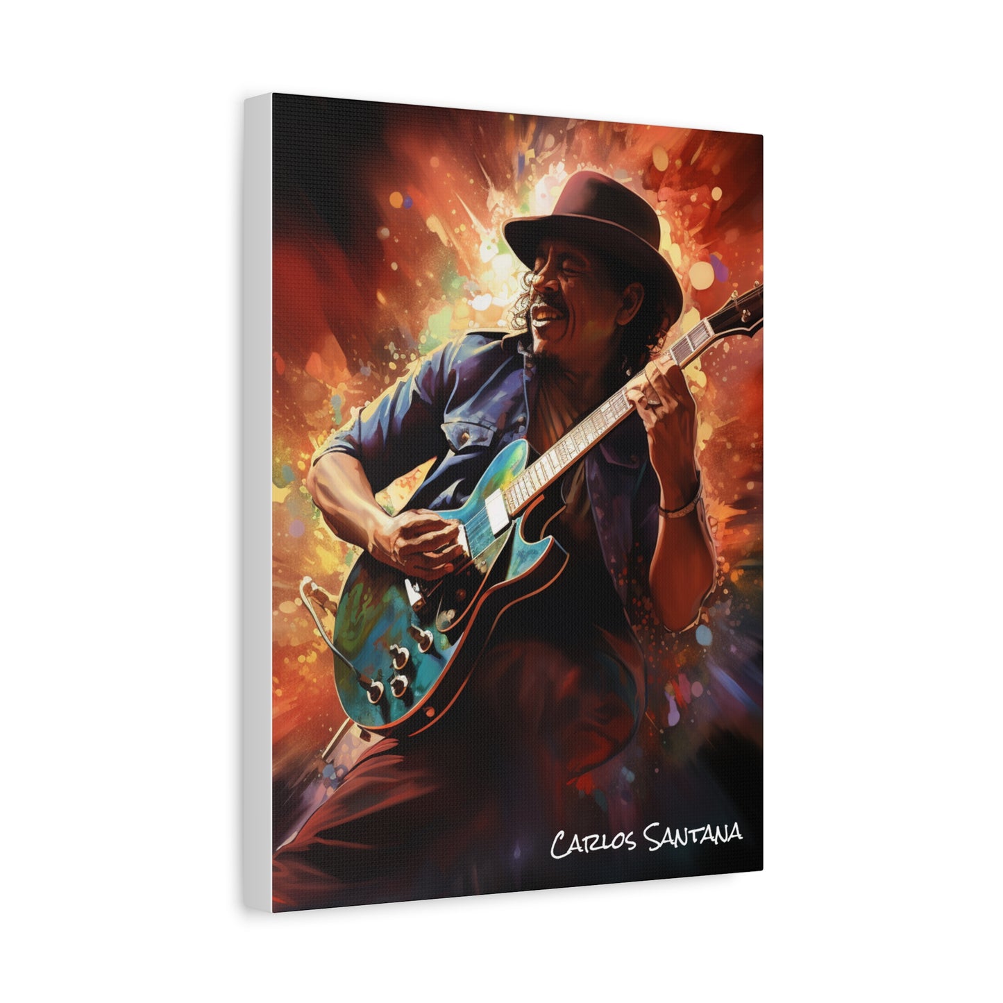 carlos santana canvas portrait