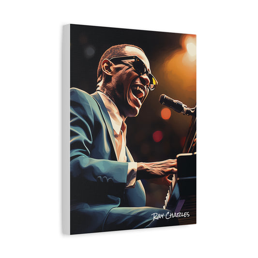 ray charles canvas portrait