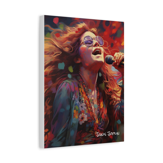 janis joplin canvas portrait