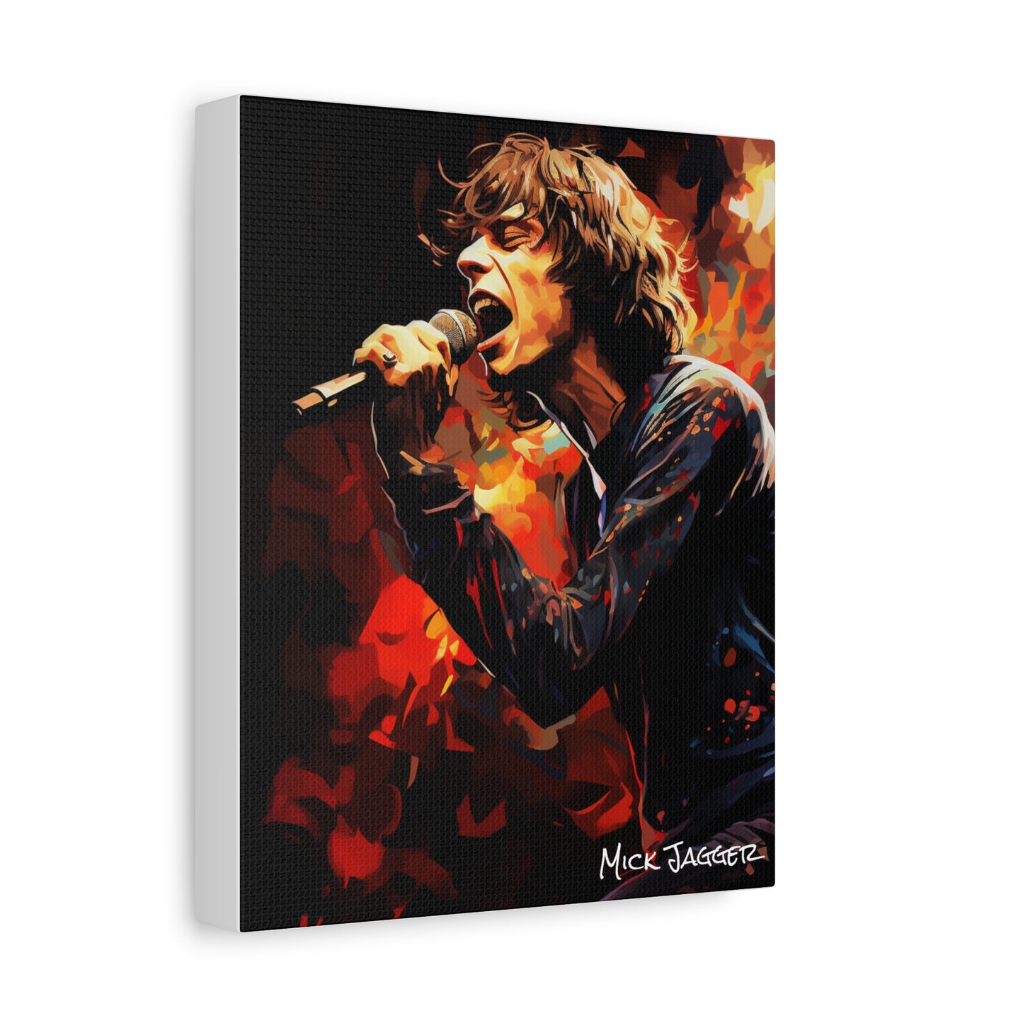 mick jagger canvas portrait