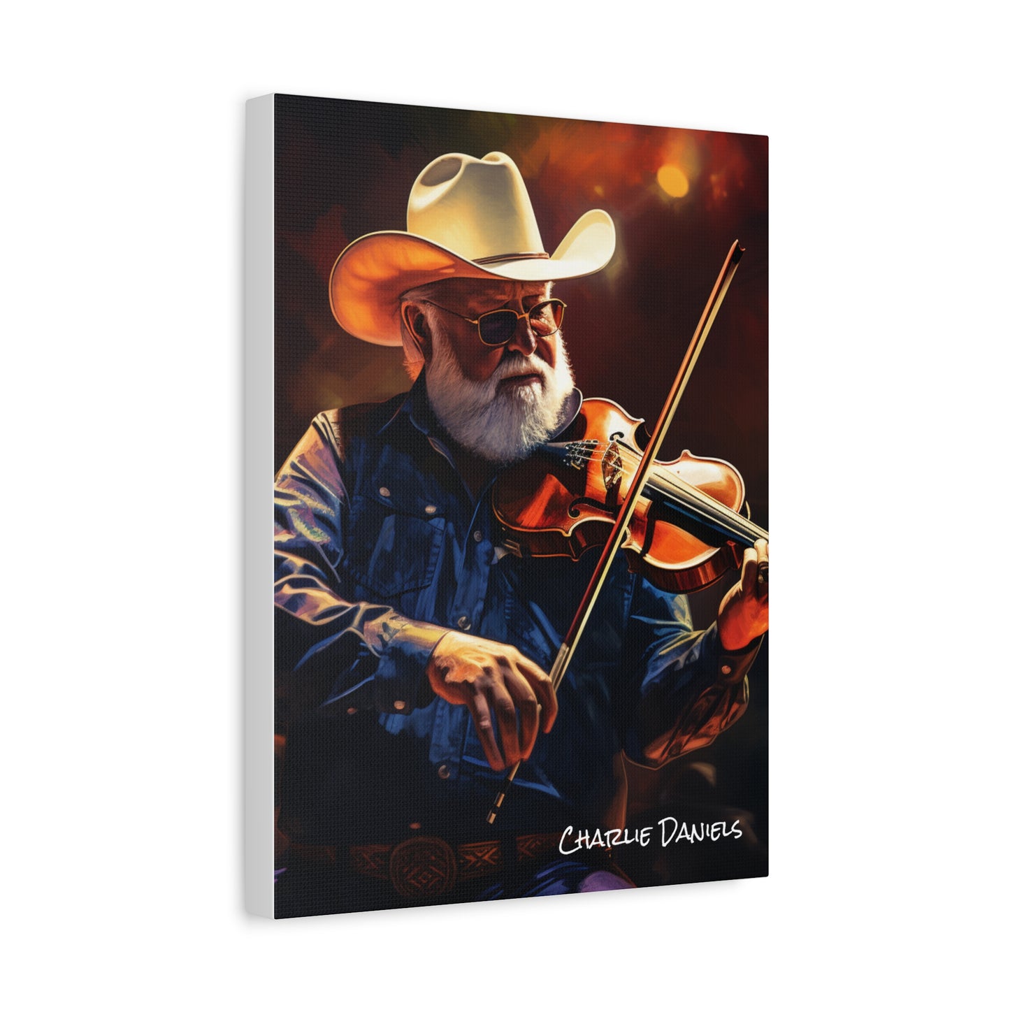 charlie daniels canvas portrait