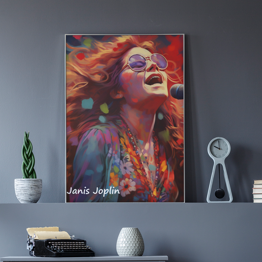 janis joplin framed digital print 