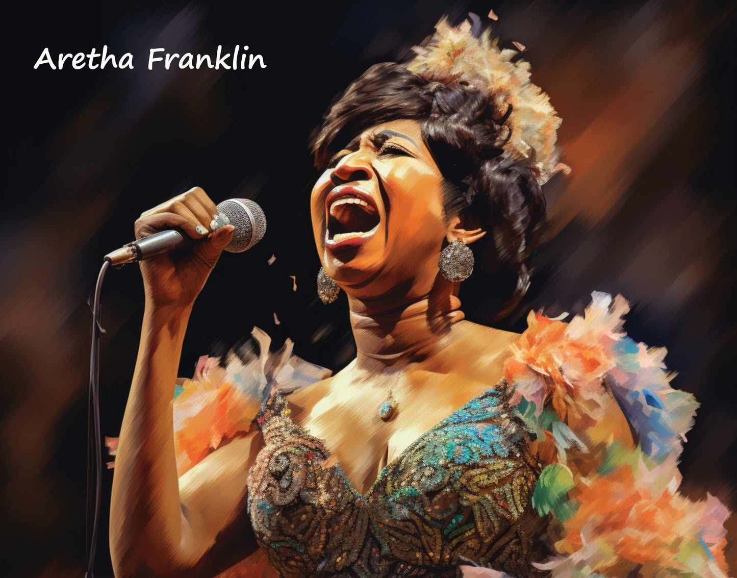 Aretha Franklin digital wall art