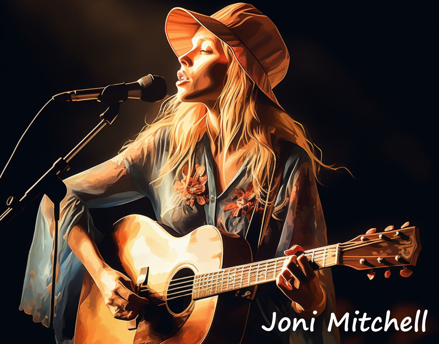 Joni Mitchell digital wall art