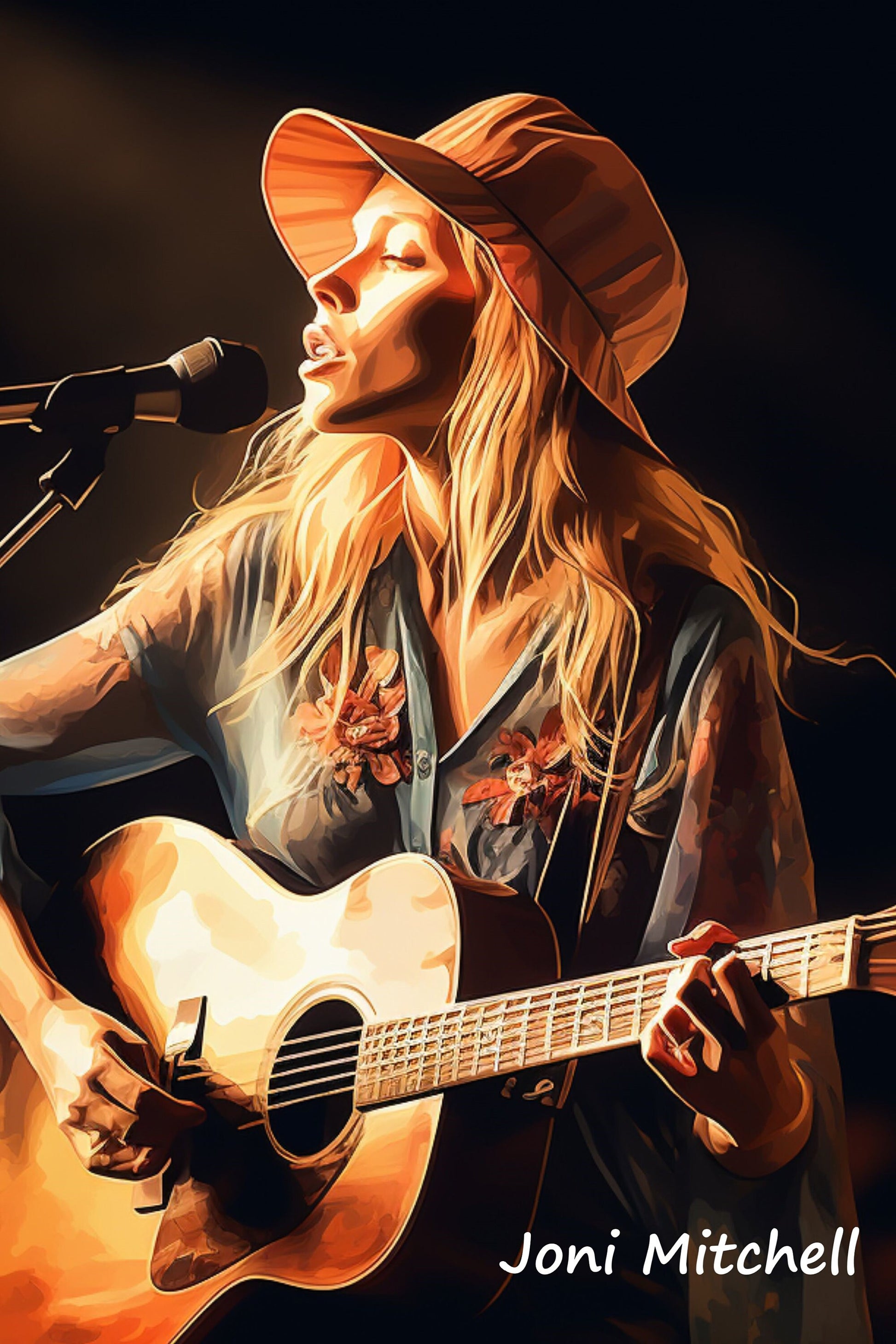 Joni Mitchell digital wall art