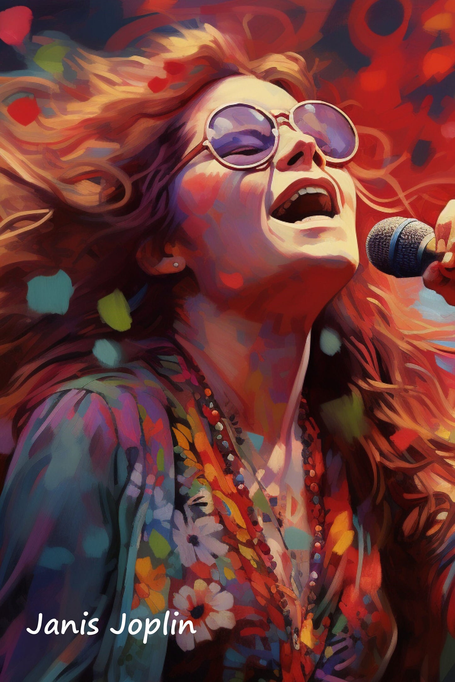 Janis Joplin digital wall art