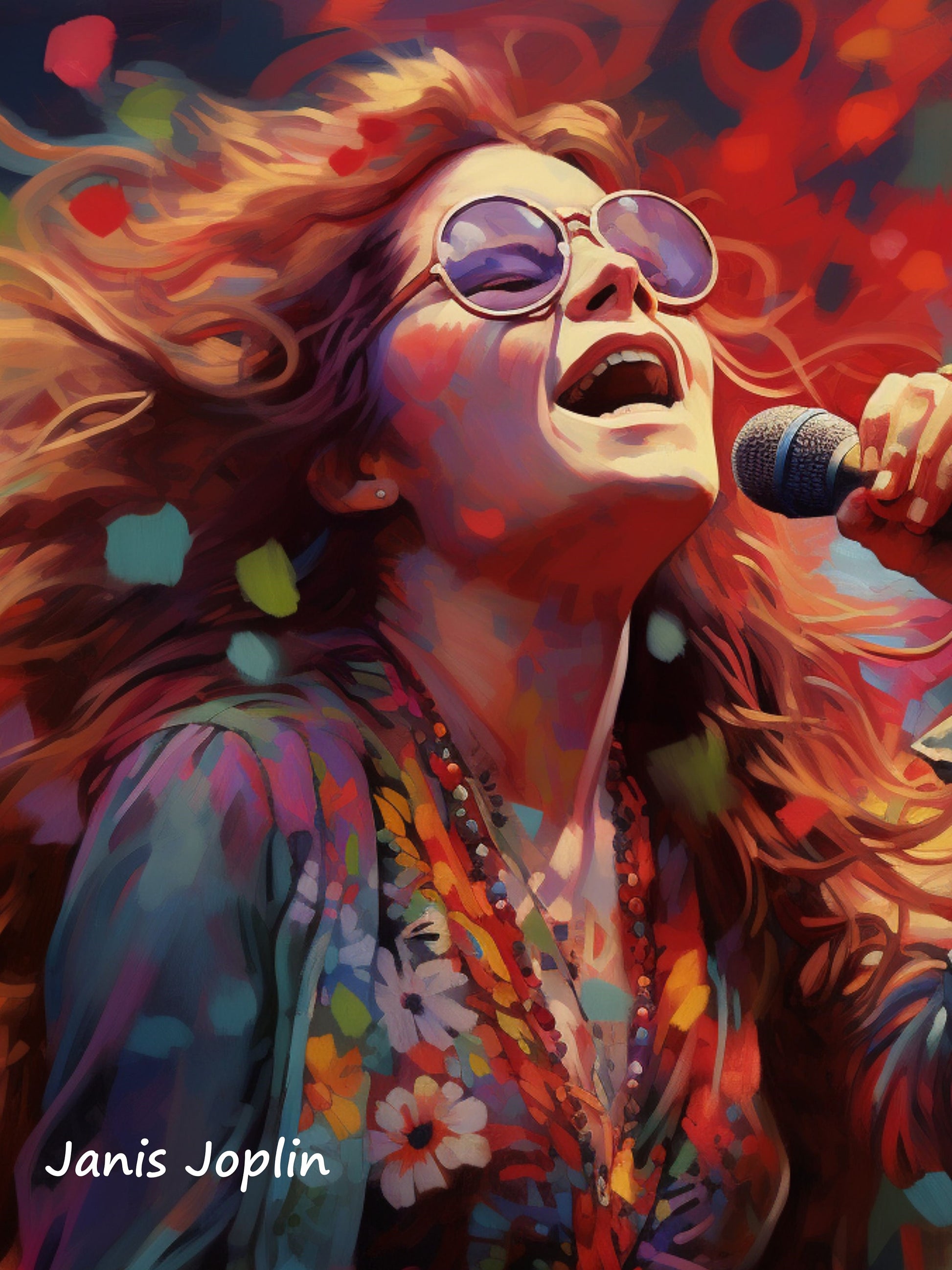 Music Legend Digital Wall Art - Janis Joplin – KiwiFish Creations