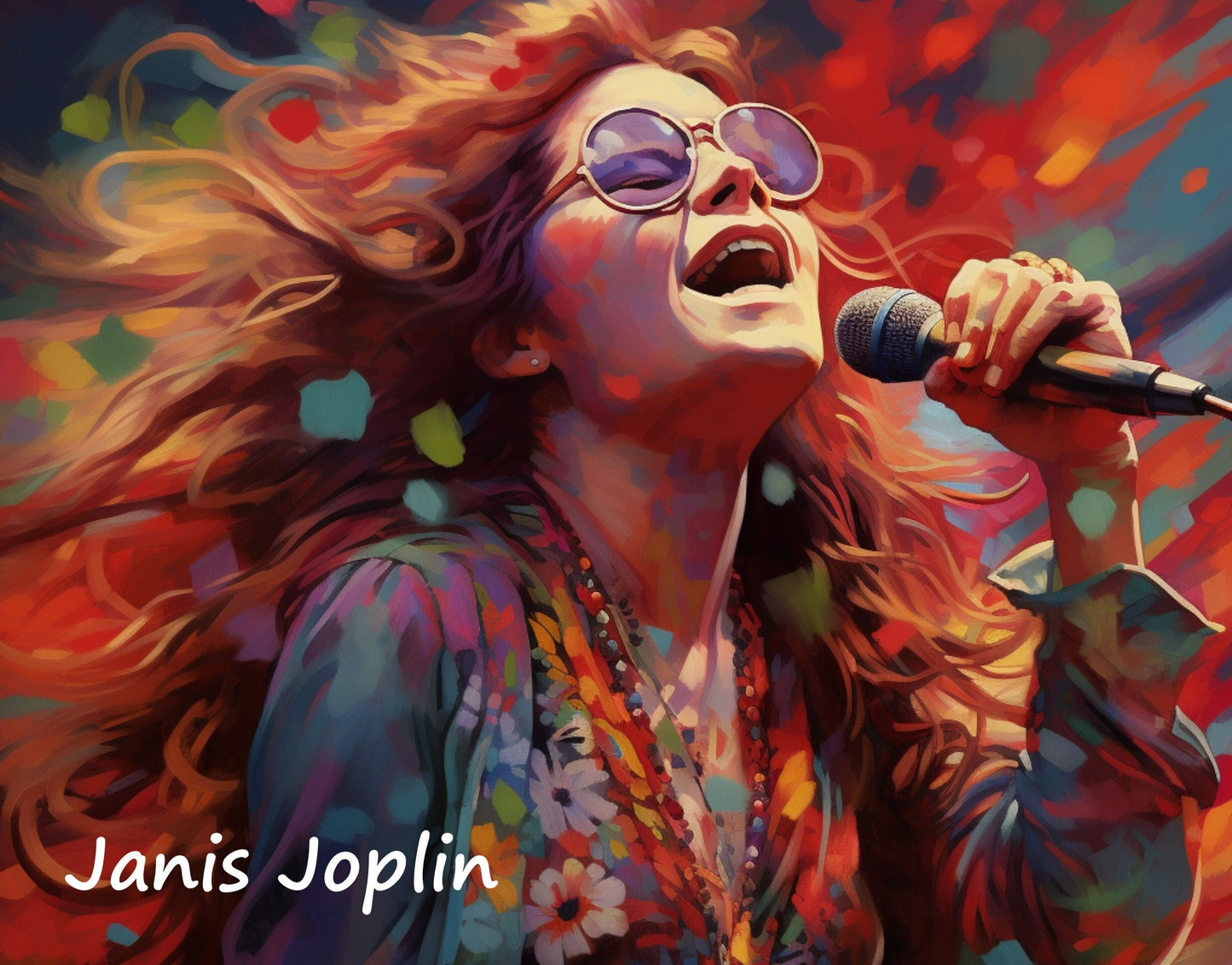 Janis Joplin digital wall art