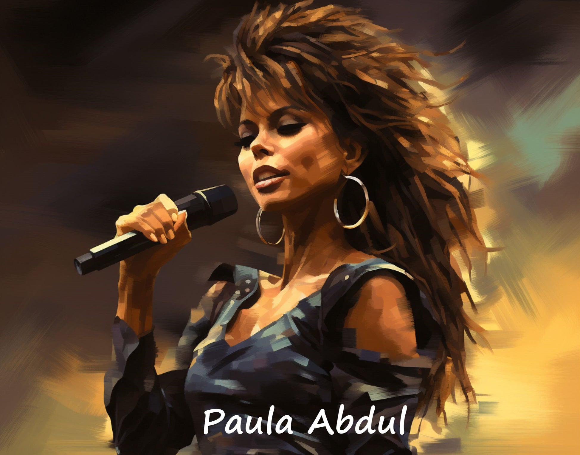 Paula Abdul digital wall art