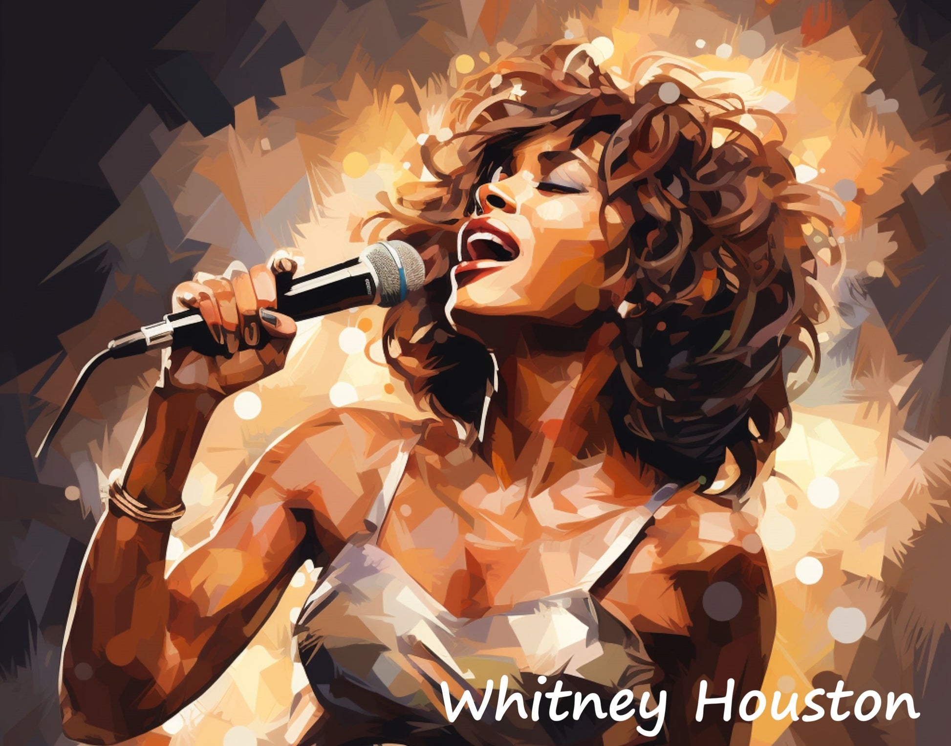 Whitney Houston digital wall art