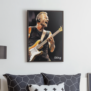 sting framed digital print